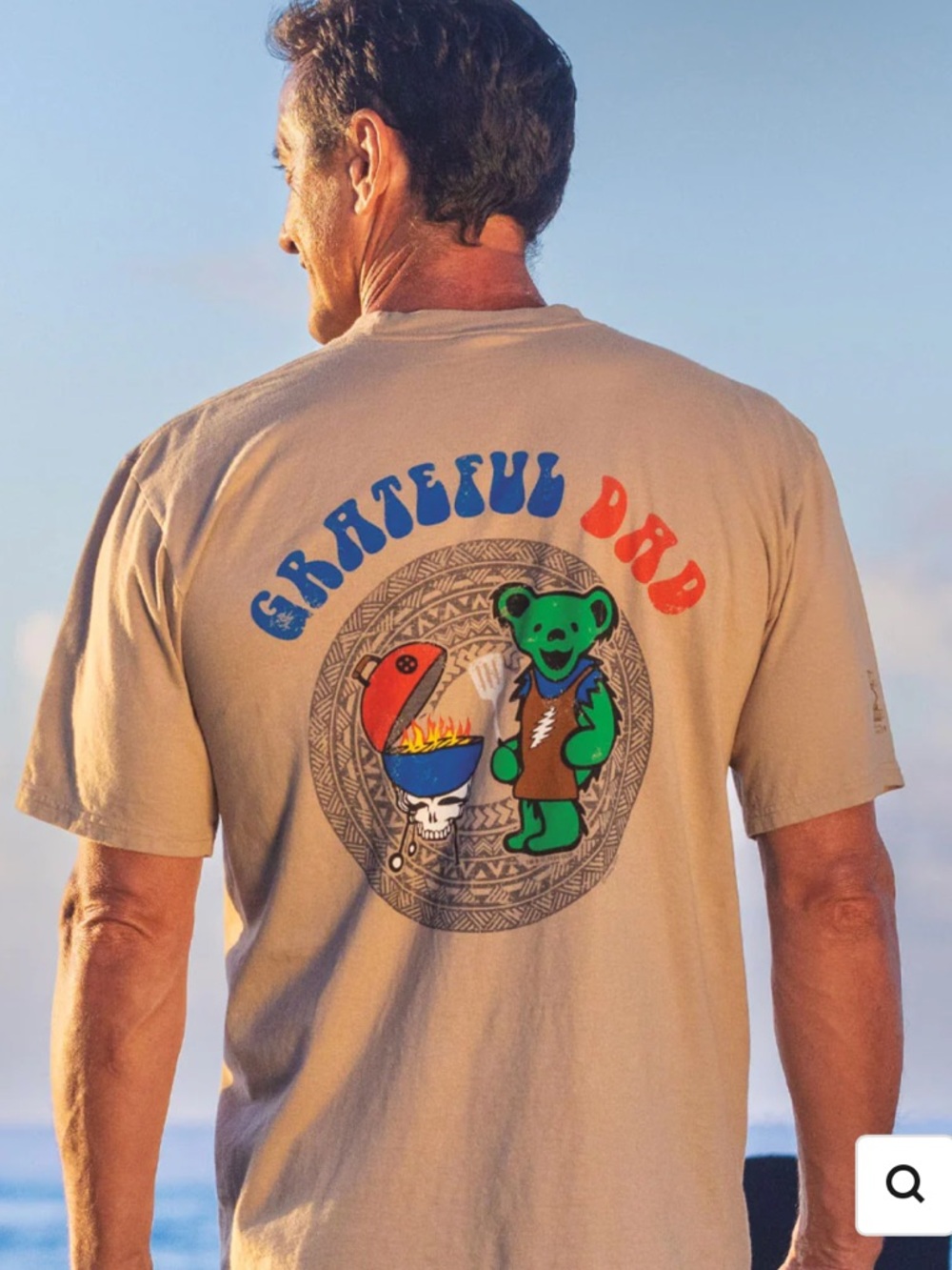Grateful Dad Graphic Short Sleeve Tee - Tan